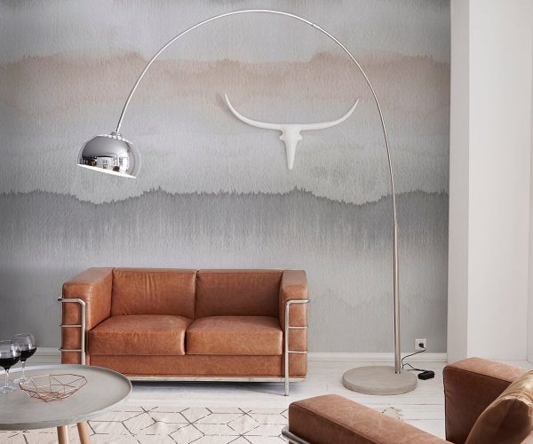 DELIFE Bogenlampe Big-Deal Deluxe Silber dimmbar Betonfuß, Stehleuchten DELIFE Bogenlampe Big-Deal Deluxe Silber dimmbar Betonfuß, Stehleuchten