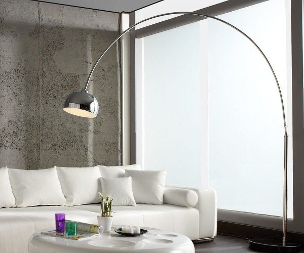 DELIFE Bogenleuchte Big-Deal Deluxe Silber verchromt dimmbar, Stehleuchten DELIFE Bogenleuchte Big-Deal Deluxe Silber verchromt dimmbar, Stehleuchten