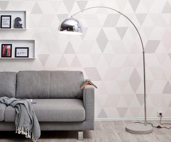 DELIFE Bogenleuchte Big-Deal Eco Silber Betonfuß höhenverstellbar, Stehleuchten DELIFE Bogenleuchte Big-Deal Eco Silber Betonfuß höhenverstellbar, Stehleuchten