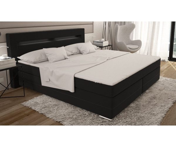 DELIFE Boxspringbett Livana 180x200 Schwarz Kingsize Matratze, Boxspringbetten DELIFE Boxspringbett Livana 180x200 Schwarz Kingsize Matratze, Boxspringbetten
