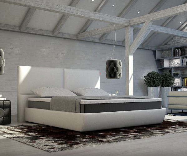 DELIFE Boxspringbett Yumah 180x200 Weiss Matratze und Topper, Boxspringbetten DELIFE Boxspringbett Yumah 180x200 Weiss Matratze und Topper, Boxspringbetten