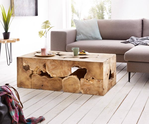 DELIFE Couchtisch Delores 120x60 Teak Natur Unikat Handarbeit, Couchtische DELIFE Couchtisch Delores 120x60 Teak Natur Unikat Handarbeit, Couchtische