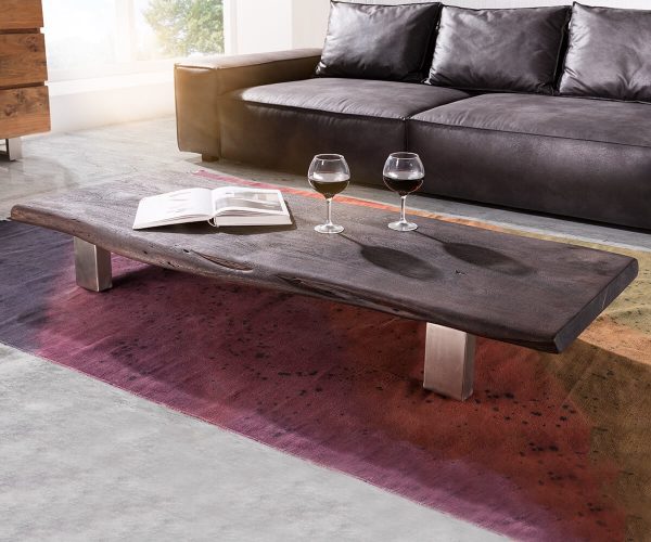 DELIFE Couchtisch Live-Edge 165x60 Akazie Tabak 4 Metallfüße, Couchtische, Baumkantenmöbel, Massivholzmöbel, Massivholz, Baumkante, Wolf Live Edge DELIFE Couchtisch Live-Edge 165x60 Akazie Tabak 4 Metallfüße, Couchtische, Baumkantenmöbel, Massivholzmöbel, Massivholz, Baumkante, Wolf Live Edge