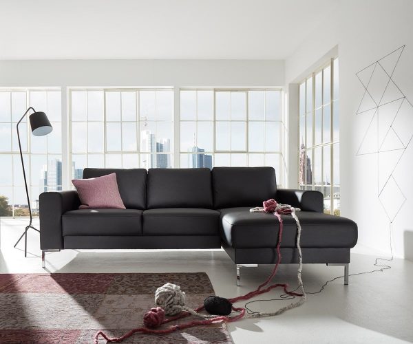 DELIFE Designer-Ecksofa Silas 255x147 cm Schwarz Ottomane Rechts, Ecksofas, Designer Sofa DELIFE Designer-Ecksofa Silas 255x147 cm Schwarz Ottomane Rechts, Ecksofas, Designer Sofa