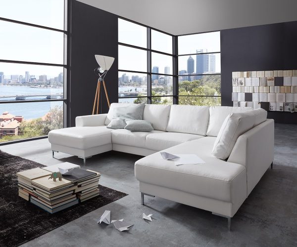 DELIFE Designer-Wohnlandschaft Silas 300x200 Weiss Ottomane Rechts, Wohnlandschaften, Designer Sofa DELIFE Designer-Wohnlandschaft Silas 300x200 Weiss Ottomane Rechts, Wohnlandschaften, Designer Sofa