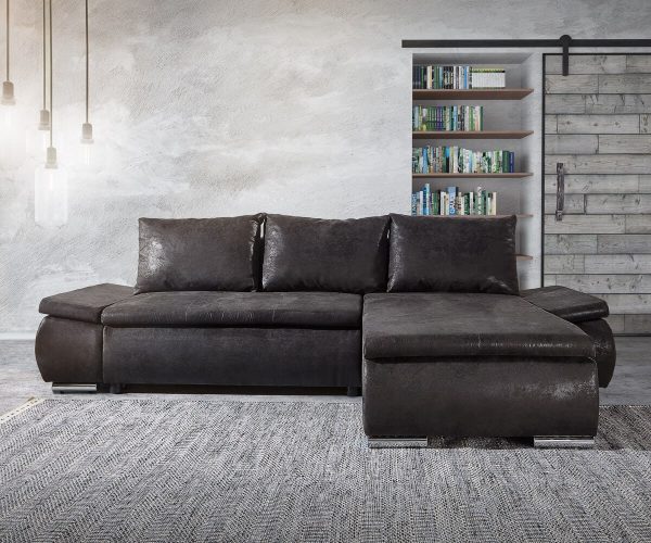 DELIFE Ecksofa Abilene 260x175 cm Anthrazit Ottomane variabel, Ecksofas DELIFE Ecksofa Abilene 260x175 cm Anthrazit Ottomane variabel, Ecksofas