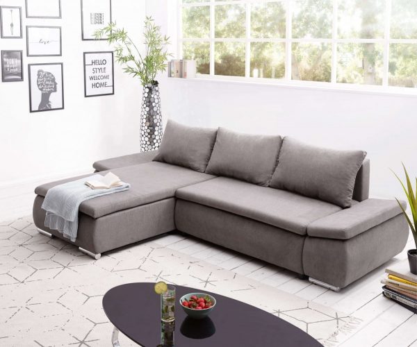 DELIFE Ecksofa Abilene 260x175 cm Taupe Ottomane variabel, Ecksofas DELIFE Ecksofa Abilene 260x175 cm Taupe Ottomane variabel, Ecksofas