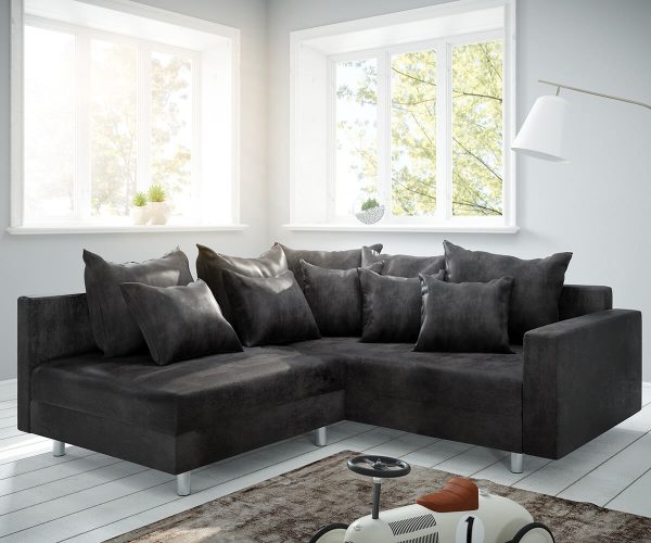 DELIFE Ecksofa Clovis Anthrazit Antik Optik modular Armlehne Ottomane Rechts, Design Ecksofas, Couch Loft, Modulsofa, modular DELIFE Ecksofa Clovis Anthrazit Antik Optik modular Armlehne Ottomane Rechts, Design Ecksofas, Couch Loft, Modulsofa, modular