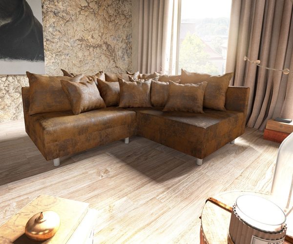 DELIFE Ecksofa Clovis Braun Antik Optik Ottomane Rechts Modulsofa, Design Ecksofas, Couch Loft, Modulsofa, modular DELIFE Ecksofa Clovis Braun Antik Optik Ottomane Rechts Modulsofa, Design Ecksofas, Couch Loft, Modulsofa, modular