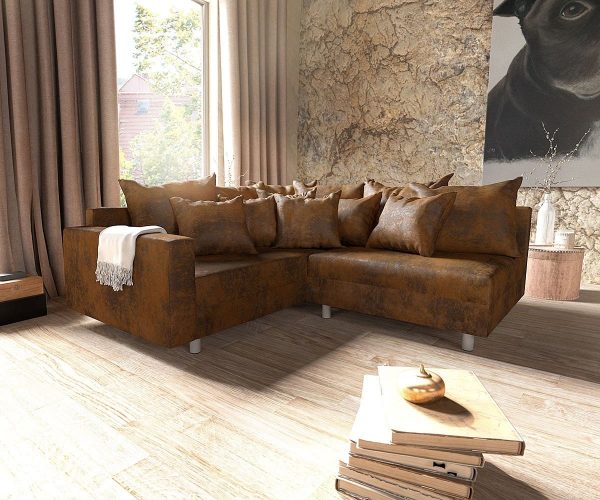 DELIFE Ecksofa Clovis Braun Antik Optik modular Armlehne Ottomane Links, Design Ecksofas, Couch Loft, Modulsofa, modular DELIFE Ecksofa Clovis Braun Antik Optik modular Armlehne Ottomane Links, Design Ecksofas, Couch Loft, Modulsofa, modular