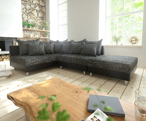 DELIFE Ecksofa Clovis Schwarz Modulsofa Hocker Ottomane Links, Design Ecksofas, Couch Loft, Modulsofa, modular DELIFE Ecksofa Clovis Schwarz Modulsofa Hocker Ottomane Links, Design Ecksofas, Couch Loft, Modulsofa, modular