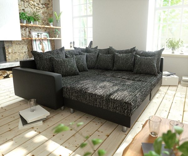 DELIFE Ecksofa Clovis Schwarz modular Hocker Armlehne Ottomane Links, Design Ecksofas, Couch Loft, Modulsofa, modular DELIFE Ecksofa Clovis Schwarz modular Hocker Armlehne Ottomane Links, Design Ecksofas, Couch Loft, Modulsofa, modular