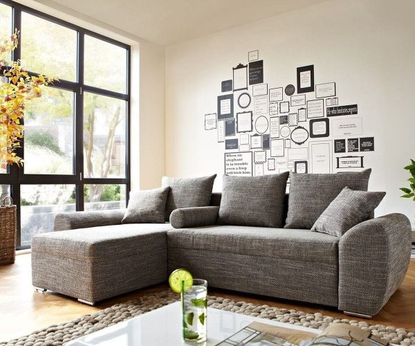 DELIFE Ecksofa Rudy 260x160 Hellgrau Schlaffunktion variabel, Ecksofas DELIFE Ecksofa Rudy 260x160 Hellgrau Schlaffunktion variabel, Ecksofas