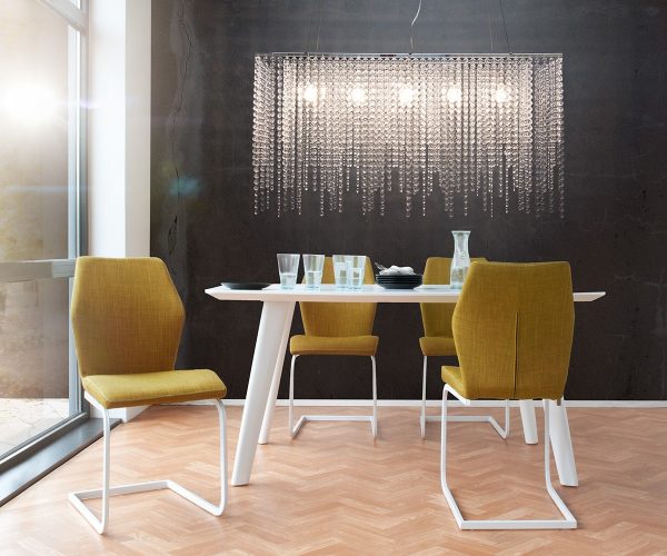 DELIFE Hängeleuchte Cybill 120 cm Transparent höhenverstellbar, Hängeleuchten DELIFE Hängeleuchte Cybill 120 cm Transparent höhenverstellbar, Hängeleuchten
