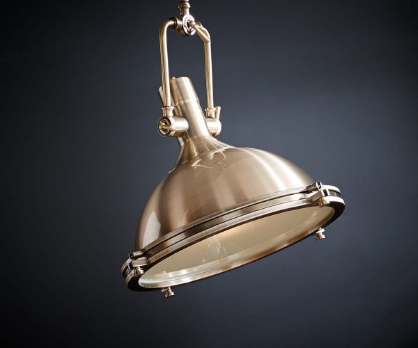 DELIFE Hängeleuchte Garrick 40x52cm Bronzefarben Metall mit Glas, Hängeleuchten DELIFE Hängeleuchte Garrick 40x52cm Bronzefarben Metall mit Glas, Hängeleuchten