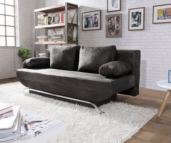 DELIFE Schlafsofa Cady 200x90 cm Anthrazit Antik Optik Bettkasten, Schlafsofas DELIFE Schlafsofa Cady 200x90 cm Anthrazit Antik Optik Bettkasten, Schlafsofas
