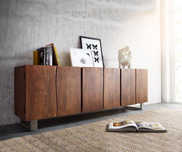 DELIFE Sideboard Live-Edge 220 cm Akazie Braun massiv 6 Türen, Sideboards, Baumkantenmöbel, Massivholzmöbel, Massivholz, Baumkante, Wolf Live Edge DELIFE Sideboard Live-Edge 220 cm Akazie Braun massiv 6 Türen, Sideboards, Baumkantenmöbel, Massivholzmöbel, Massivholz, Baumkante, Wolf Live Edge
