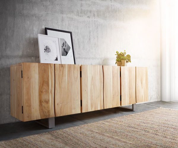 DELIFE Sideboard Live-Edge 220 cm Akazie Gebleicht massiv 6 Türen, Sideboards, Baumkantenmöbel, Massivholzmöbel, Massivholz, Baumkante, Wolf Live Edge DELIFE Sideboard Live-Edge 220 cm Akazie Gebleicht massiv 6 Türen, Sideboards, Baumkantenmöbel, Massivholzmöbel, Massivholz, Baumkante, Wolf Live Edge