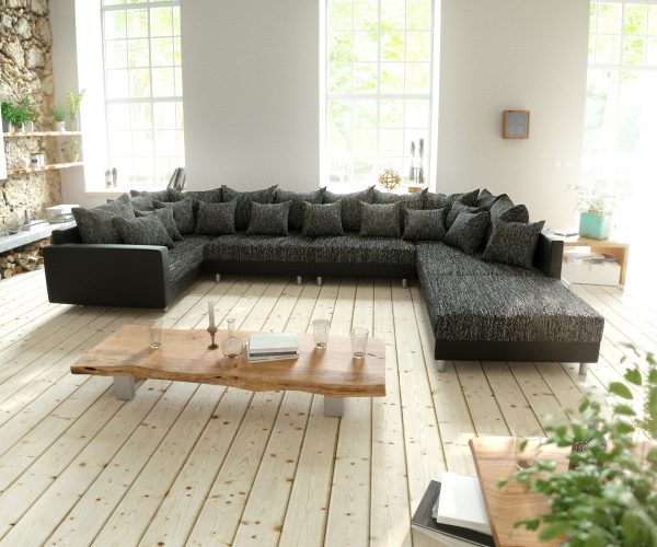 DELIFE Wohnlandschaft Clovis XL Schwarz Hocker Armlehne Modulsofa, Design Wohnlandschaften, Couch Loft, Modulsofa, modular DELIFE Wohnlandschaft Clovis XL Schwarz Hocker Armlehne Modulsofa, Design Wohnlandschaften, Couch Loft, Modulsofa, modular