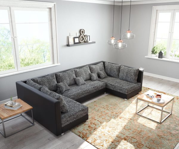 DELIFE Wohnlandschaft Panama Schwarz Modulsofa, Wohnlandschaften DELIFE Wohnlandschaft Panama Schwarz Modulsofa, Wohnlandschaften