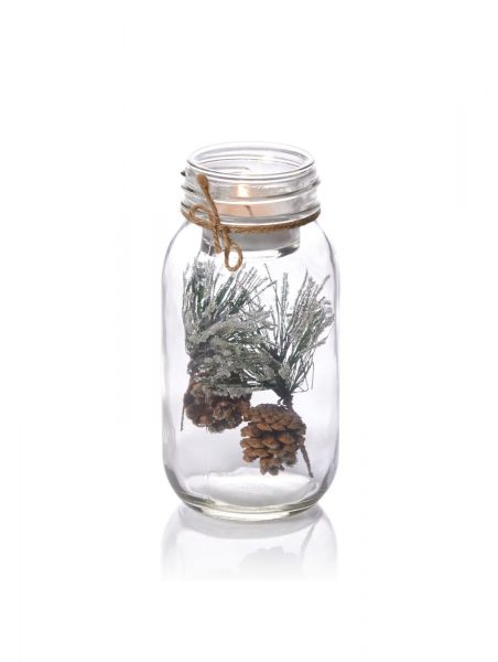 Deko-Teelichtglas Zapfen Deko-Teelichtglas Zapfen