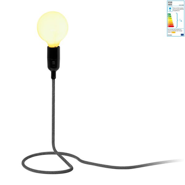 Design House Stockholm - Cord Lamp MiniSchwarz/WeißT:20 H:48 B:20 Design House Stockholm - Cord Lamp MiniSchwarz/WeißT:20 H:48 B:20