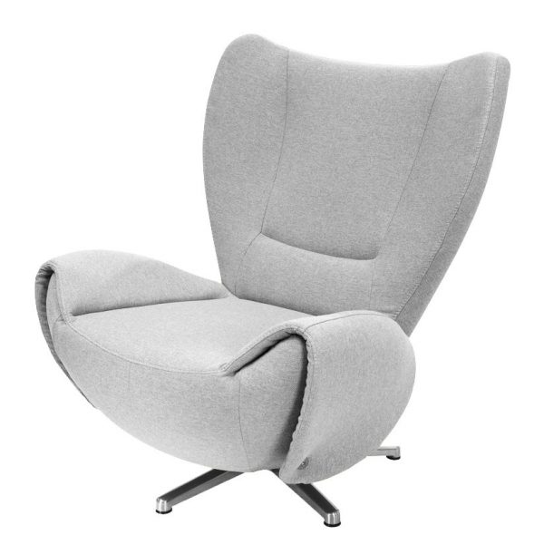 Designer Drehsessel Tom Webstoff - Hellgrau Designer Drehsessel Tom Webstoff - Hellgrau
