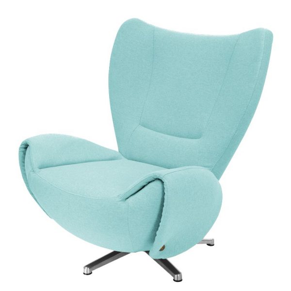 Designer Drehsessel Tom Webstoff - Himmelblau Designer Drehsessel Tom Webstoff - Himmelblau