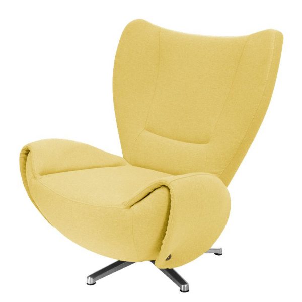 Designer Drehsessel Tom Webstoff - Maisgelb Designer Drehsessel Tom Webstoff - Maisgelb