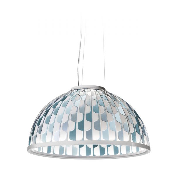 Dome LED Pendelleuchte 55 weiss-blau Dome LED Pendelleuchte 55 weiss-blau