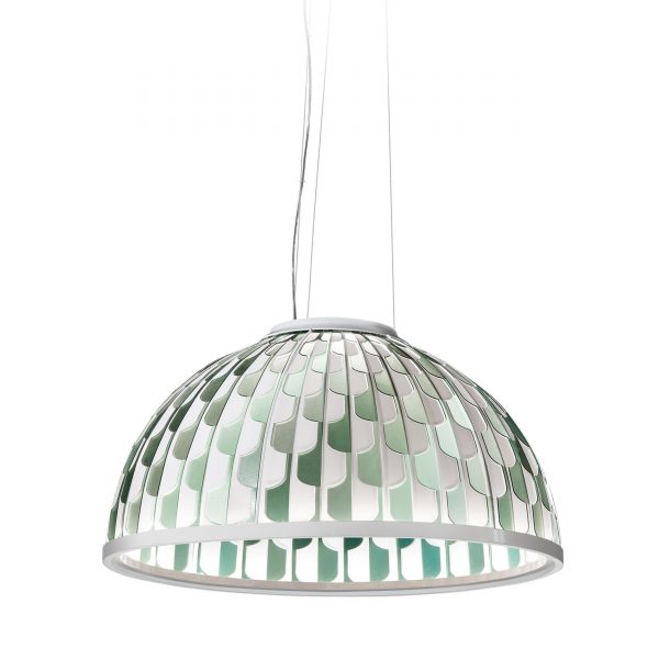 Dome LED Pendelleuchte 55 weiss-grün Dome LED Pendelleuchte 55 weiss-grün