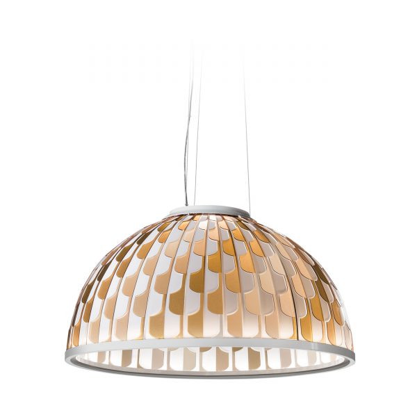 Dome LED Pendelleuchte 55 weiss-orange Dome LED Pendelleuchte 55 weiss-orange