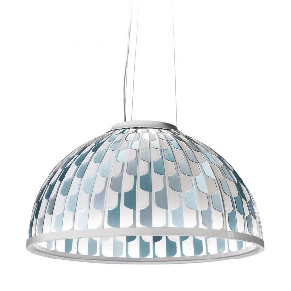 Dome LED Pendelleuchte 75 weiss-blau Dome LED Pendelleuchte 75 weiss-blau