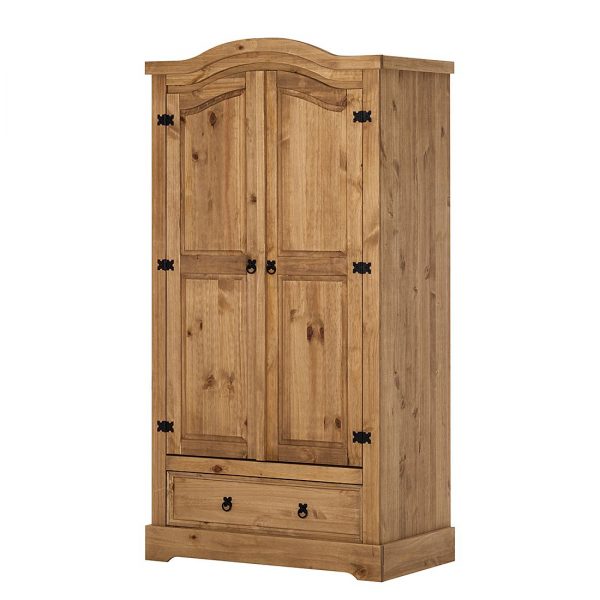 Drehtürenschrank Finca Rustica I - Kiefer massiv - 100 cm (2-türig) Drehtürenschrank Finca Rustica I - Kiefer massiv - 100 cm (2-türig)