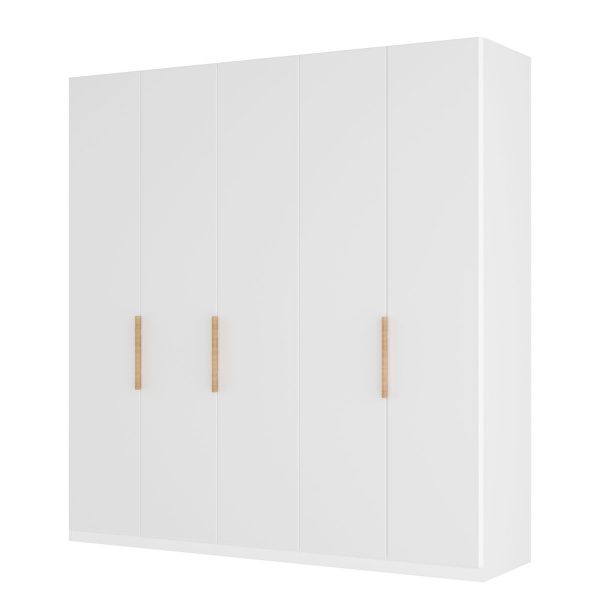 Drehtürenschrank SKØP I - Mattglas Weiß - 225 cm (5-türig) - 222 cm - Basic Drehtürenschrank SKØP I - Mattglas Weiß - 225 cm (5-türig) - 222 cm - Basic