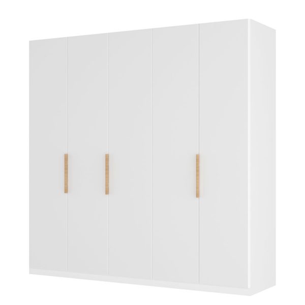 Drehtürenschrank SKØP I - Mattglas Weiß - 225 cm (5-türig) - 236 cm - Comfort Drehtürenschrank SKØP I - Mattglas Weiß - 225 cm (5-türig) - 236 cm - Comfort