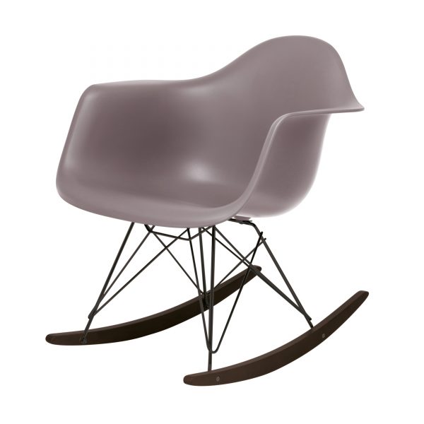 Eames Plastic Armchair RAR Schaukelstuhl mauve grau-schwarz Eames Plastic Armchair RAR Schaukelstuhl mauve grau-schwarz