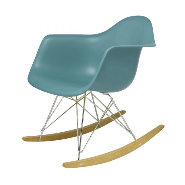 Eames Plastic Armchair RAR Schaukelstuhl ocean-chrom Eames Plastic Armchair RAR Schaukelstuhl ocean-chrom