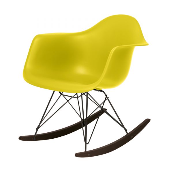 Eames Plastic Armchair RAR Schaukelstuhl senf-schwarz Eames Plastic Armchair RAR Schaukelstuhl senf-schwarz