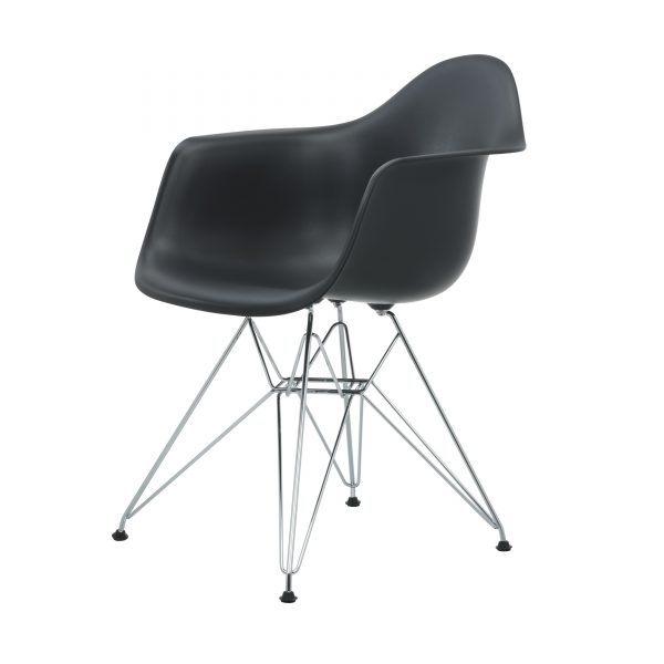 Eames Plastic Armchair Stuhl DAR mit Kunststoffgleitern basic dark-chrom neue Maße Eames Plastic Armchair Stuhl DAR mit Kunststoffgleitern basic dark-chrom neue Maße