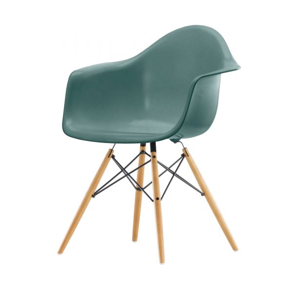 Eames Plastic Armchair Stuhl DAW mit Filzgleitern ocean-Ahorn neue Maße Eames Plastic Armchair Stuhl DAW mit Filzgleitern ocean-Ahorn neue Maße