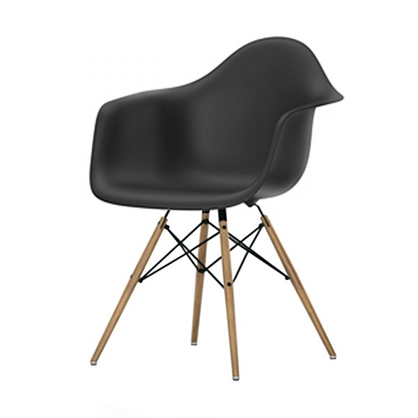 Eames Plastic Armchair Stuhl DAW mit Kunststoffgleitern basic dark-Esche neue Maße Eames Plastic Armchair Stuhl DAW mit Kunststoffgleitern basic dark-Esche neue Maße