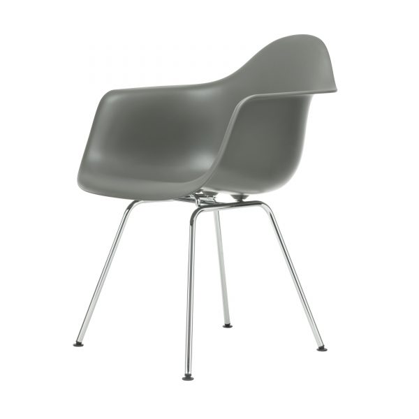 Eames Plastic Armchair Stuhl DAX mit Kunststoffgleitern basalt neue Maße Eames Plastic Armchair Stuhl DAX mit Kunststoffgleitern basalt neue Maße