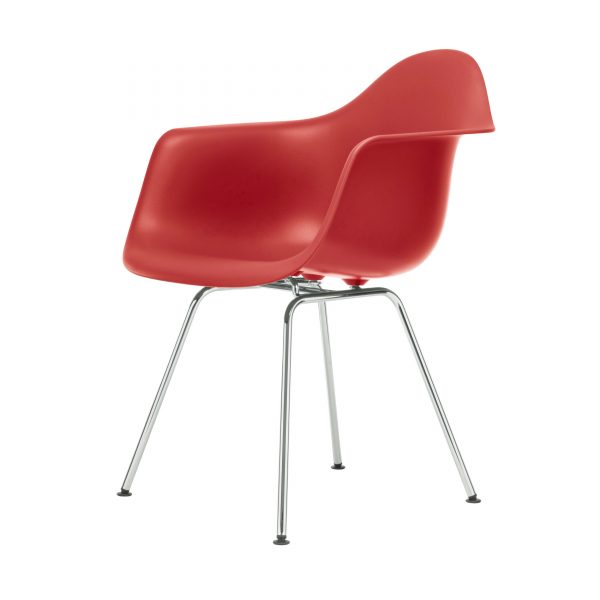 Eames Plastic Armchair Stuhl DAX mit Kunststoffgleitern oxidrot neue Maße Eames Plastic Armchair Stuhl DAX mit Kunststoffgleitern oxidrot neue Maße