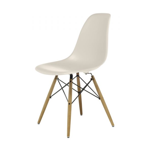 Eames Plastic Side Chair Stuhl DSW mit Filzgleitern creme-Ahorn neue Maße Eames Plastic Side Chair Stuhl DSW mit Filzgleitern creme-Ahorn neue Maße