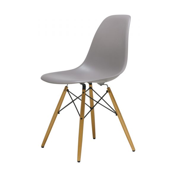 Eames Plastic Side Chair Stuhl DSW mit Filzgleitern mauve grau-Ahorn neue Maße Eames Plastic Side Chair Stuhl DSW mit Filzgleitern mauve grau-Ahorn neue Maße