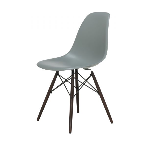 Eames Plastic Side Chair Stuhl DSW mit Filzgleitern moosgrau-Ahorn gebeizt neue Maße Eames Plastic Side Chair Stuhl DSW mit Filzgleitern moosgrau-Ahorn gebeizt neue Maße