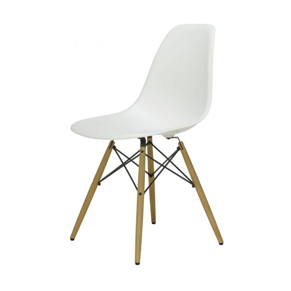 Eames Plastic Side Chair Stuhl DSW mit Filzgleitern weiss-Esche neue Maße Eames Plastic Side Chair Stuhl DSW mit Filzgleitern weiss-Esche neue Maße