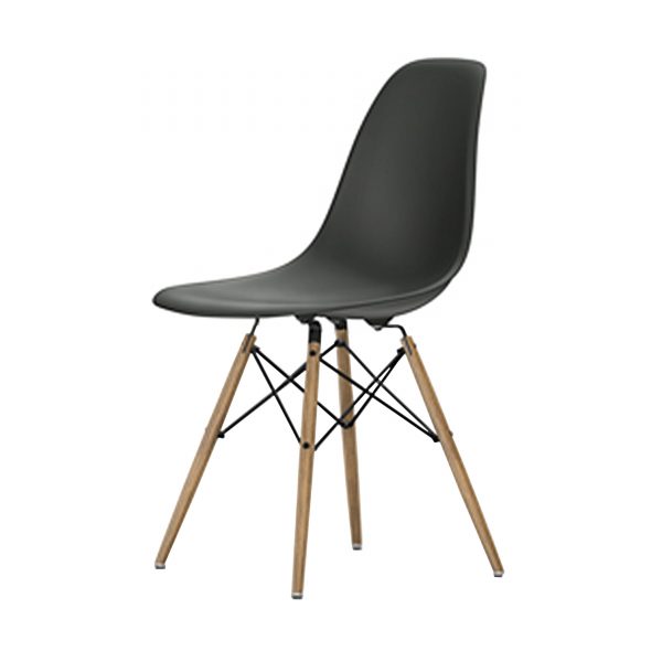 Eames Plastic Side Chair Stuhl DSW mit Kunststoffgleitern basalt-Esche neue Maße Eames Plastic Side Chair Stuhl DSW mit Kunststoffgleitern basalt-Esche neue Maße
