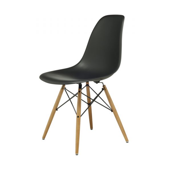 Eames Plastic Side Chair Stuhl DSW mit Kunststoffgleitern basic dark-Ahorn neue Maße Eames Plastic Side Chair Stuhl DSW mit Kunststoffgleitern basic dark-Ahorn neue Maße